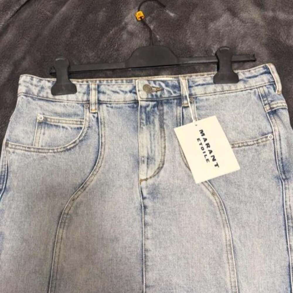 Isabel Marant Étoile Denim Mini Skirt Size 42 Light Wash
